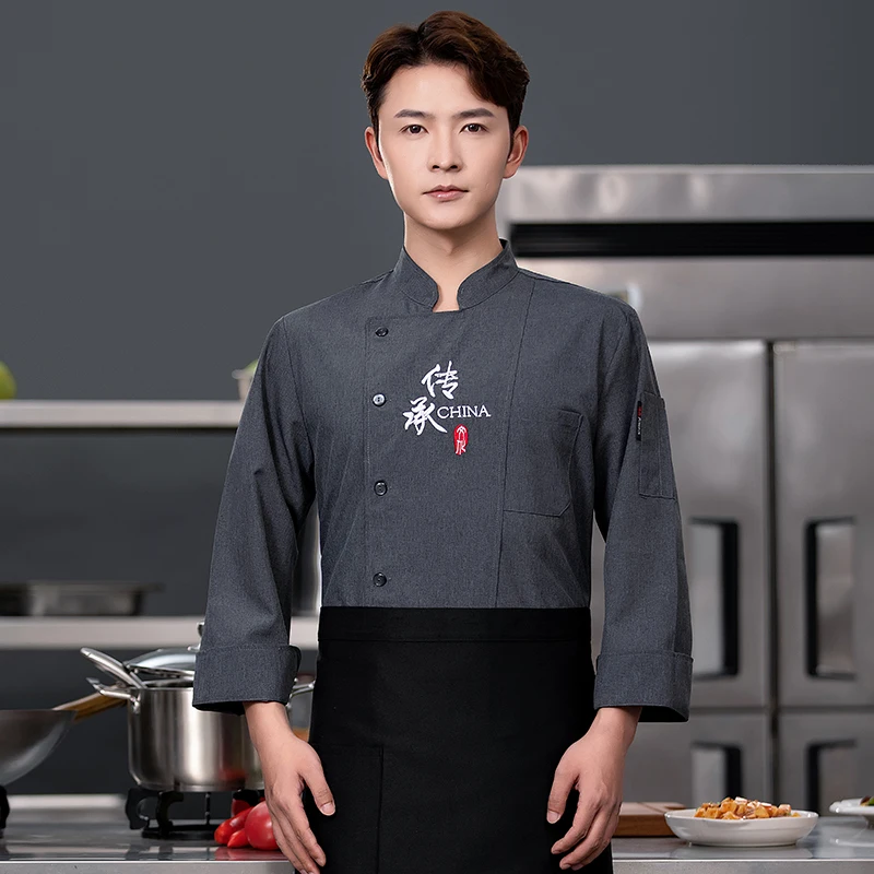 Customized new design high quality restaurant chef kitchen chef waiter work clothes for women and men