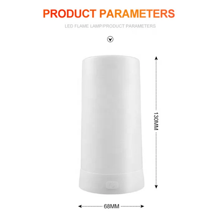 
2019 New Creative Night Light Cross-border Desk Lamp LED Portable Magnet Version Bar Table Lamp USB Smart Night Flame Light 