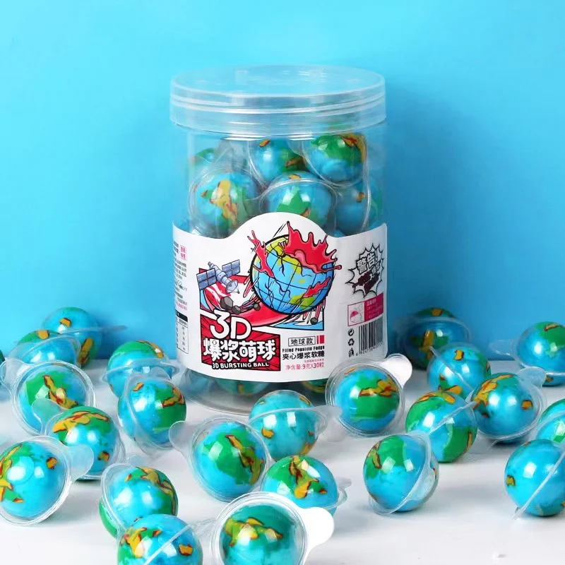 Китай, оптовая продажа, Заводские конфеты и сладости Earth Gumy, шар, желе, планета, земля, кислый вкус, мягкие конфеты, сладости