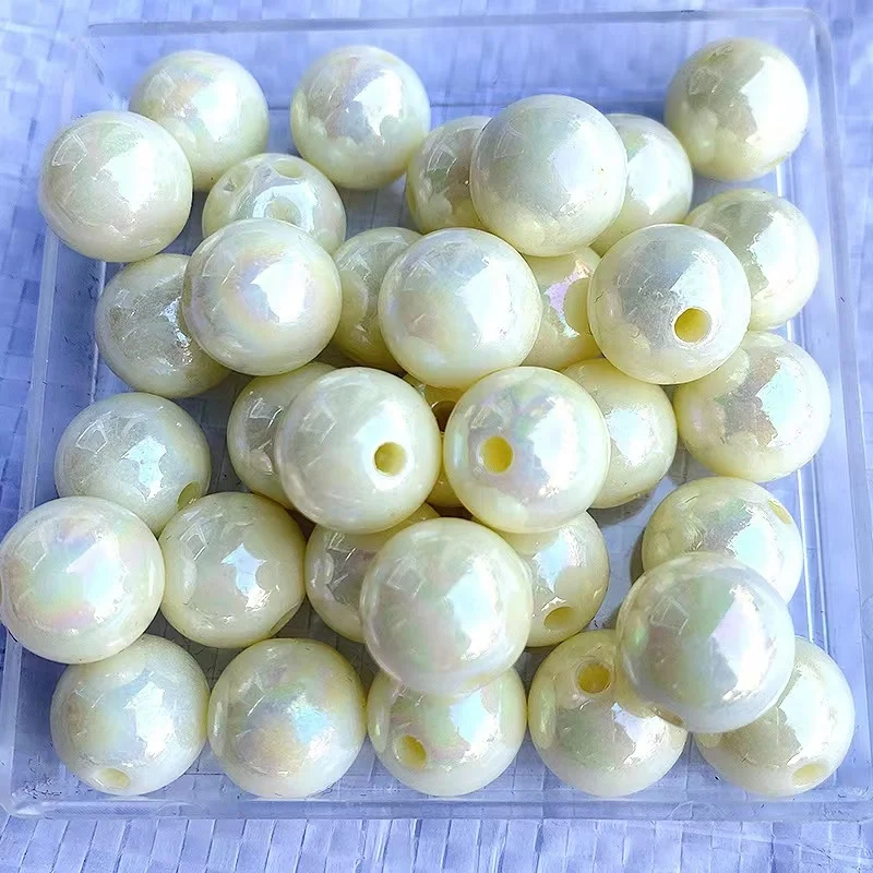 Wholesale Macaron AB Color Acrylic Round Loose DIY Beads for Bags Jewelry Making