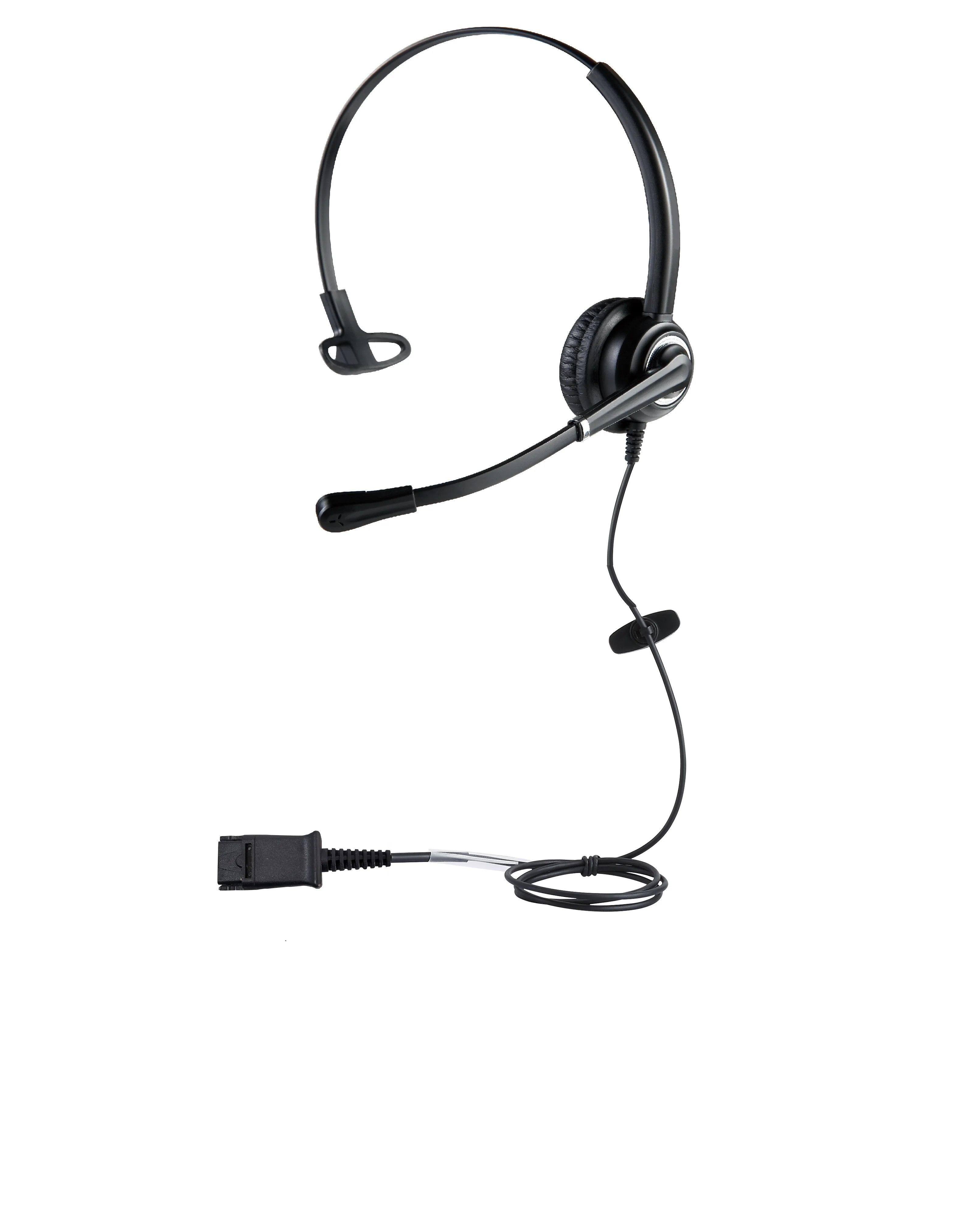High quality monaural call center headset telephone headset with noise cancelling microphone with Plantronics QD connector