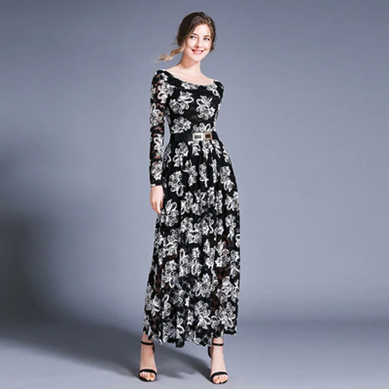 YSQ830468 # Новая Европейская станция женское Новое Европейское кружевное платье