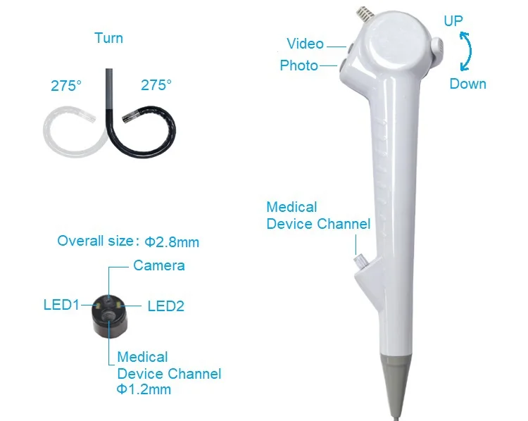 Custom Design cheap price Portable endoscopy gynecology surgery HD USB camera system endoscope with 5inch screen