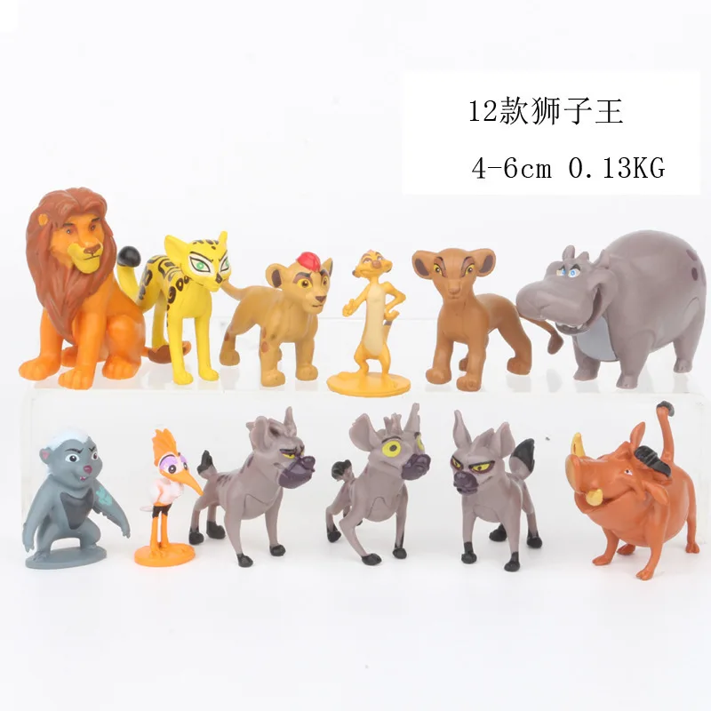 12pcs Lion King figurines The Lion King Simba Mufasa Scar toy figurine models and ornaments