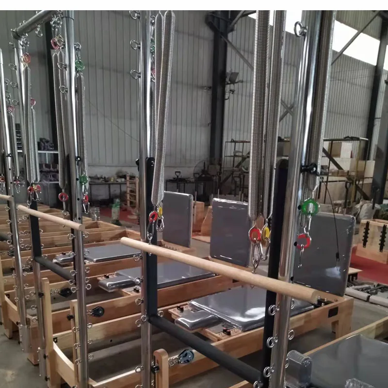 classic style fitness training folding wood pilates reformer springs machine bed sale