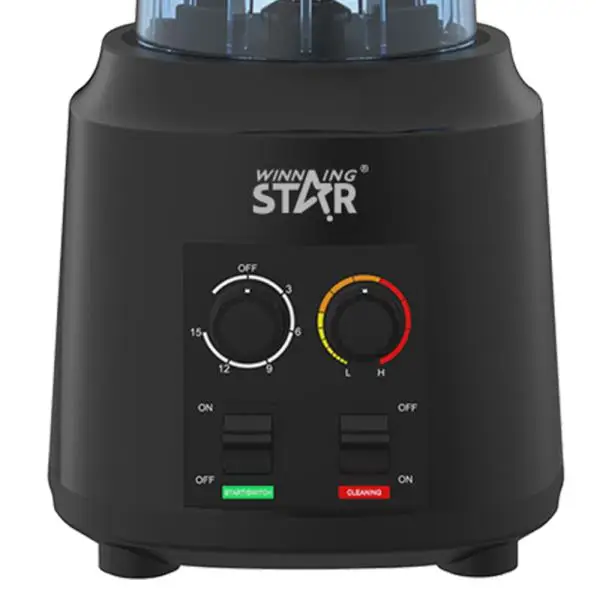 WINNING STAR ST-5377 Professional Blender 800 Watts 3 Functions for Smoothies Frozen Drinks Ice Cream with 6 Blades