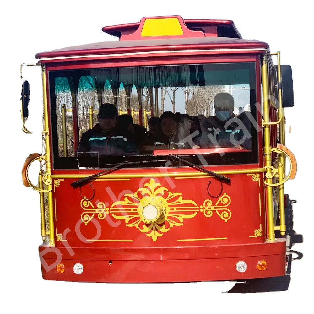 2024 hot sale 23 Seats Sightseeing Bus Car Electric Shuttle Passenger Bus For Sale Vintage Electric Sightseeing Car