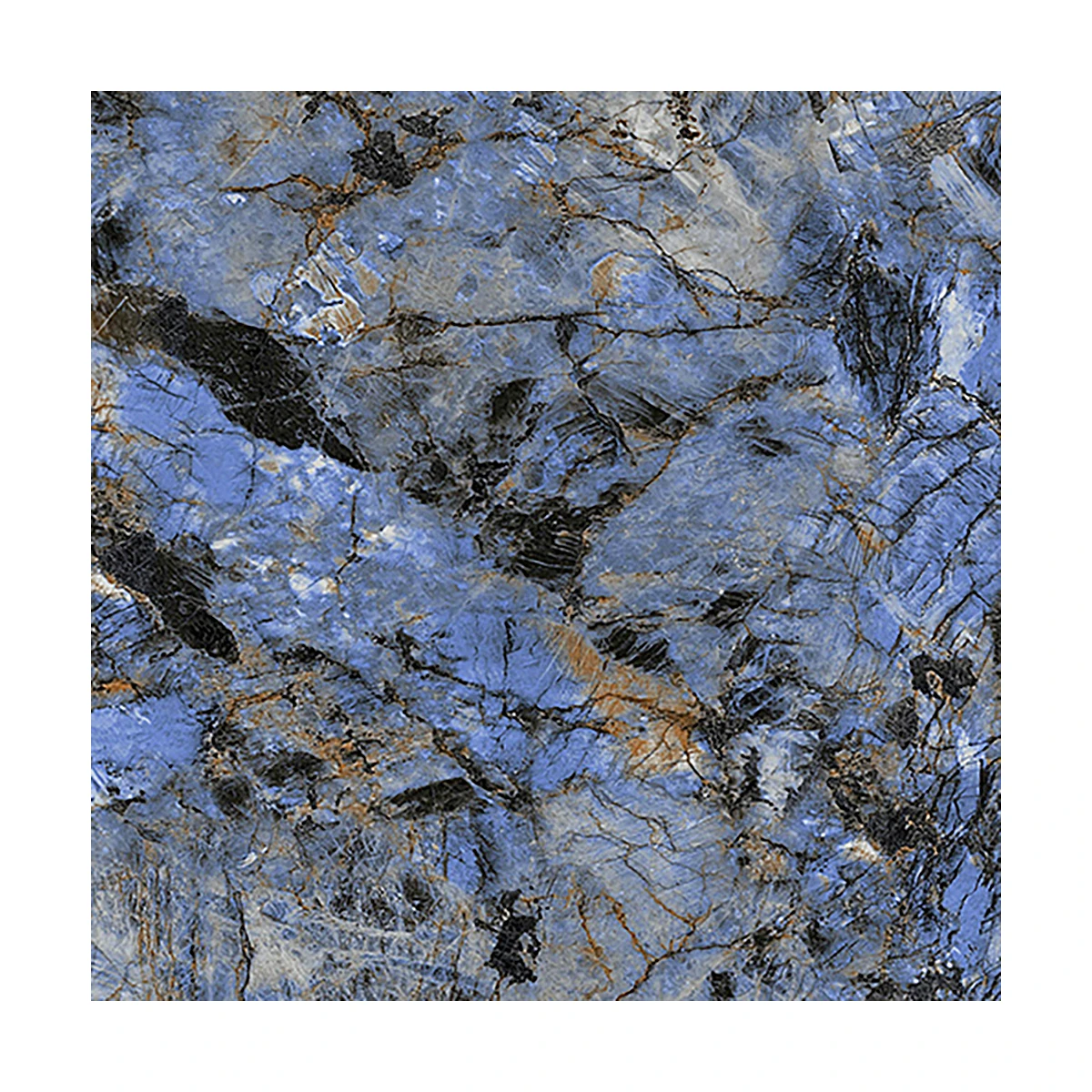Blue Luxury Stone Sintered Panels 3200x1600mm Flooring Wall Tiles Decorative