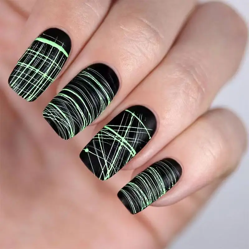 Nail Brushed Glue New Stretch Silk Painted Creative Painting Flower Pull Glue spider gel