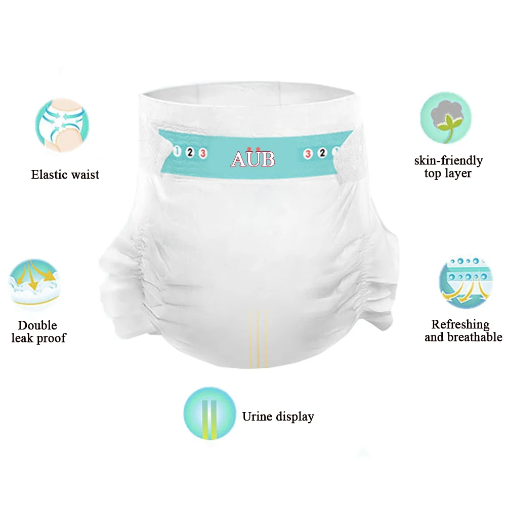 AUB Custom Logo Couche pour bebe Quanzhou Super Daddy Disposable Baby Diaper Alarm Sensor Of Cotton For Baby