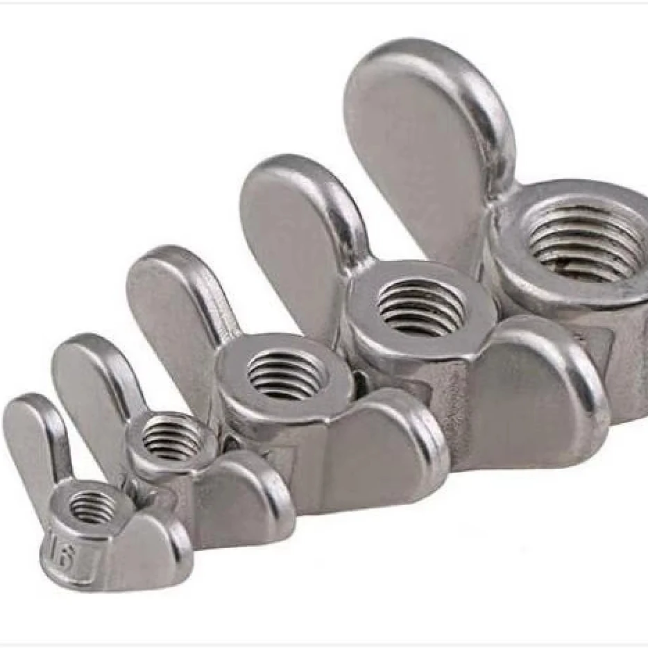 Hot sale DIN 315 Stainless Steel Wing Nuts M4, M6, M12 - SS304, SS316, SS202 Butterfly Wing Nuts for Mechanical Manufacturing