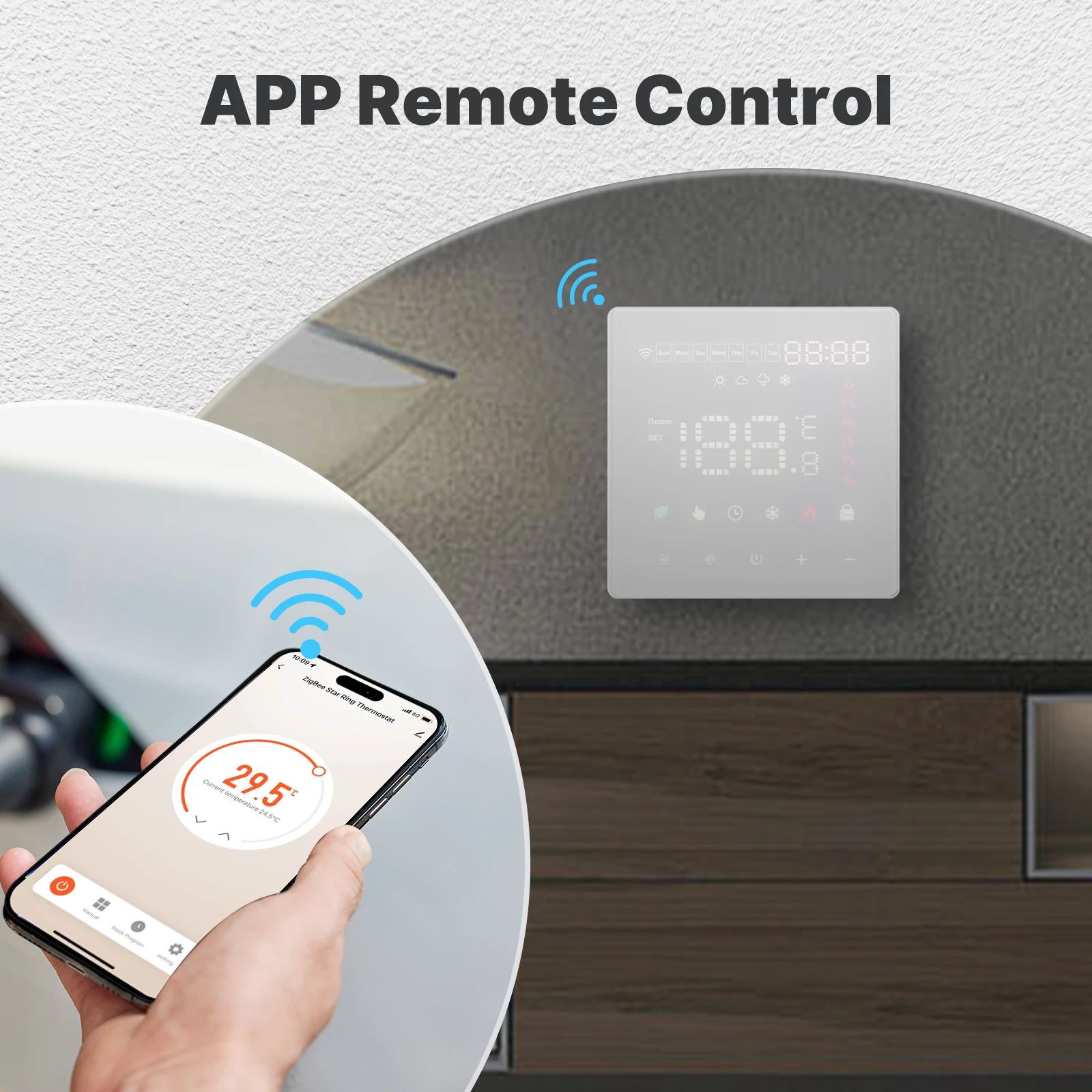 MOES Tuya WiFi Smart Thermostat Programmable Temperature Controller Water Boiler Electric Heating Work With Alexa Google Home