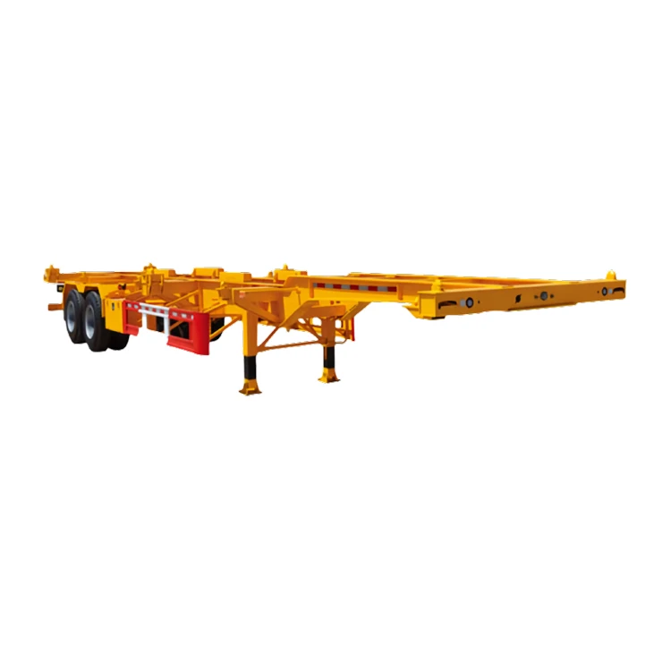 High Quality Flatbed Container Semi Trailer 3 Axles 40 To 70ton 40 Feet Cargo Container Transport Trailer