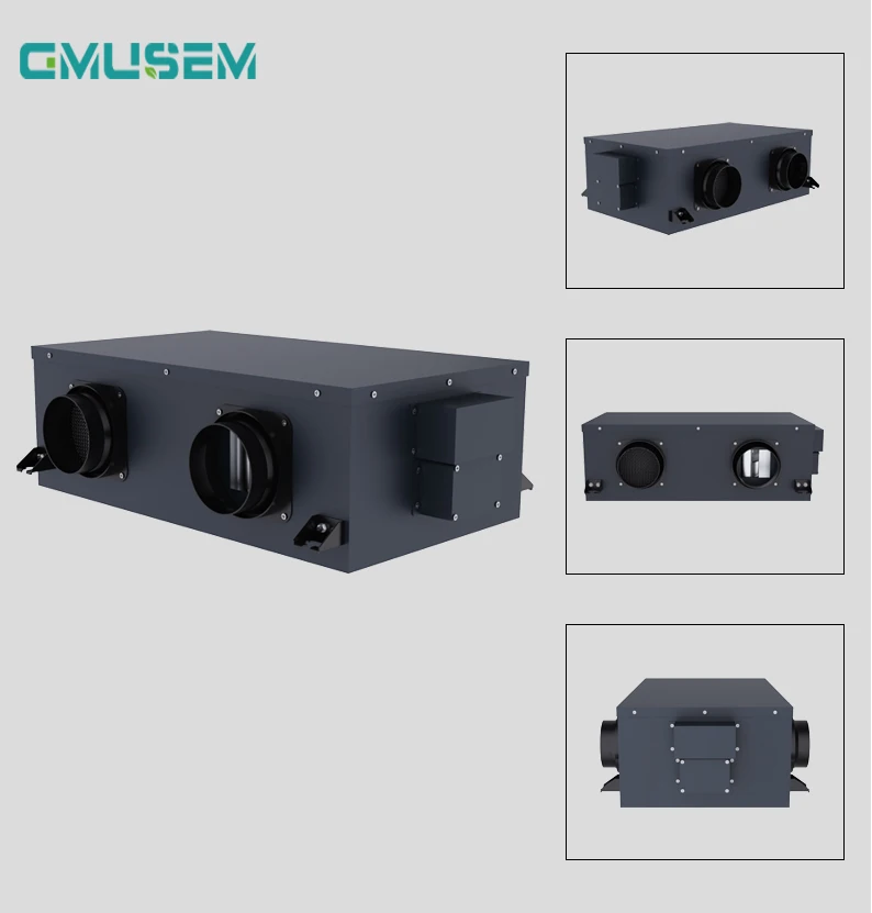 Bidirectional Flow Exhaust Fan With Hepa Filter Ceiling Duct Installation Fresh Air Ventilation System