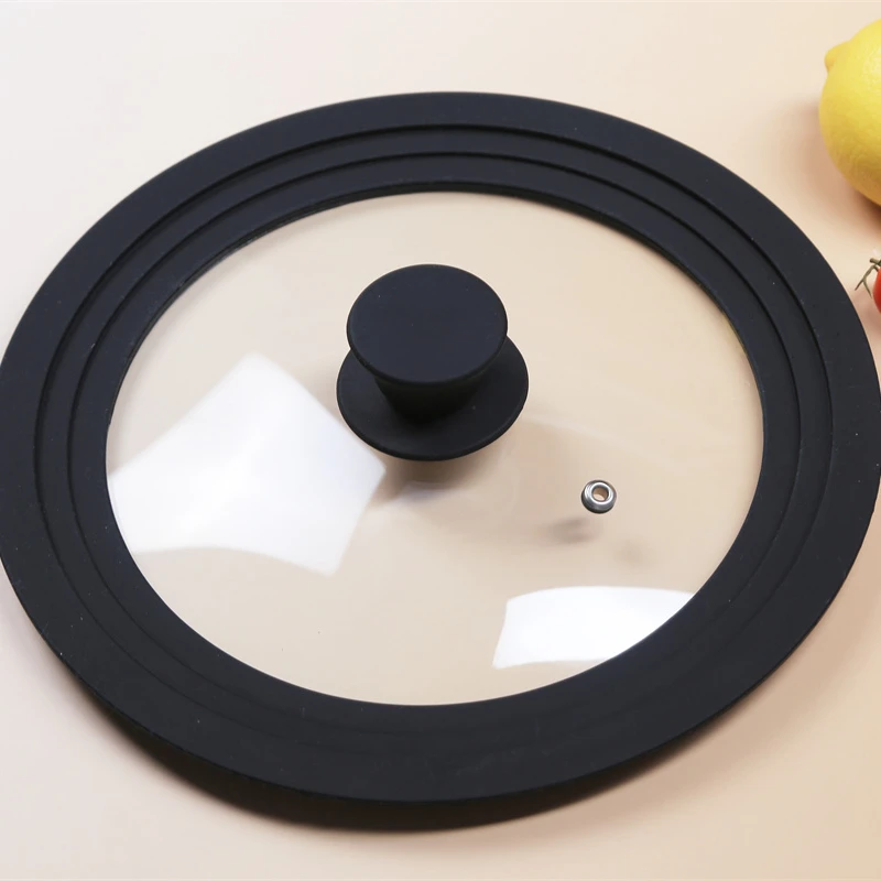 LFGB food grade Home Nonstick cookware replacement multi function 22/24/26cm silicone glass lid