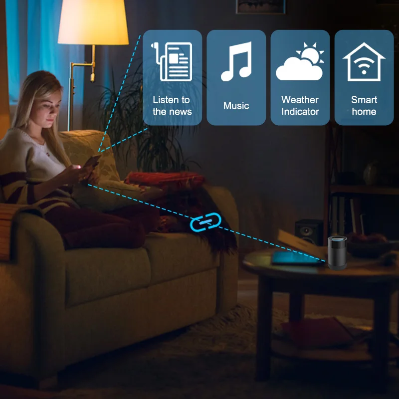 Smart Life Wifi Echo Dot Smart Speaker Alexa Voice Home Assistant Wireless Controlled by app