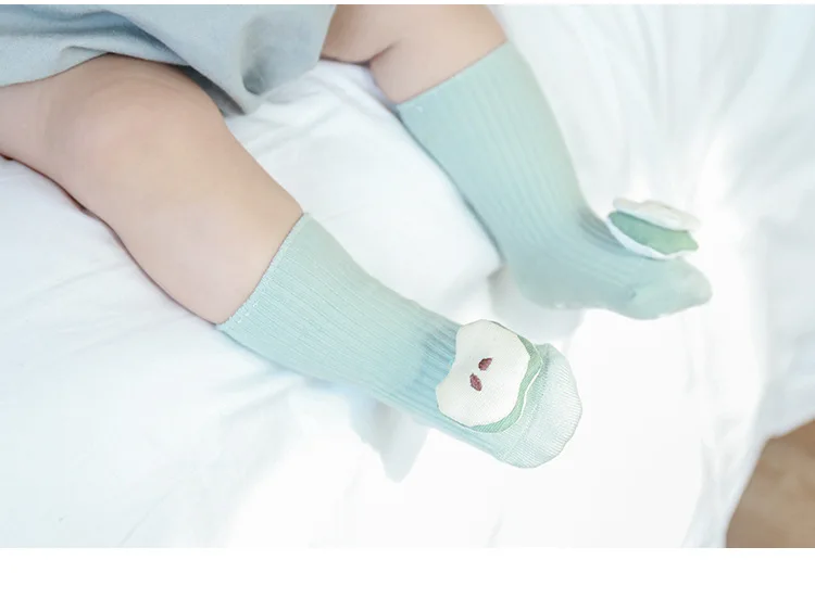 Нескользящие носки из чесаного хлопка для новорожденных