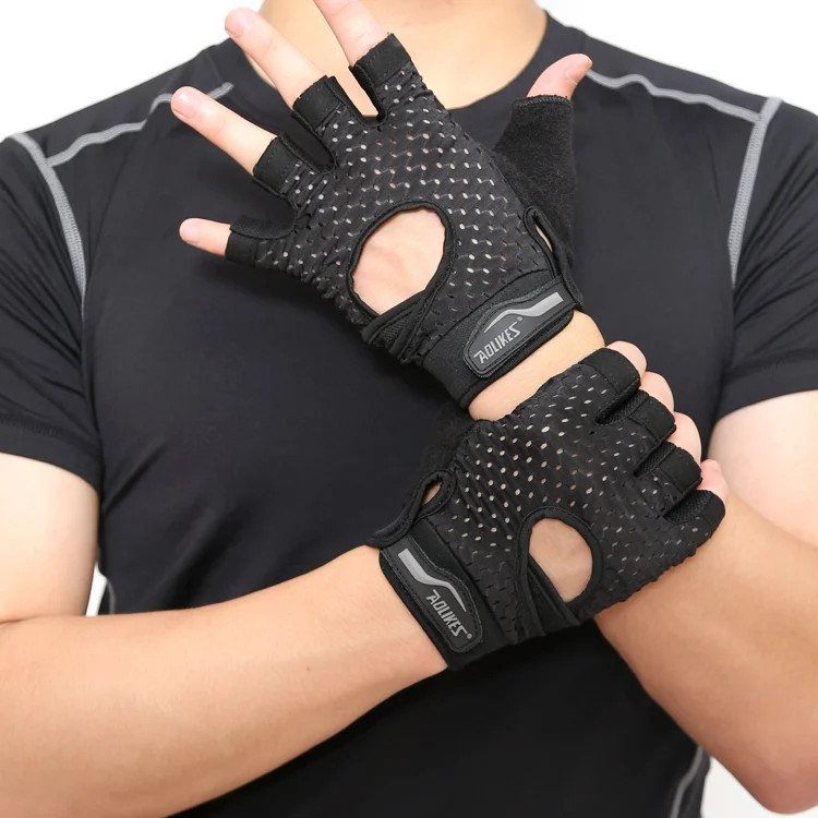 
Aolikes Custom Thin Workout Fitness Gym Half Finger Gloves 