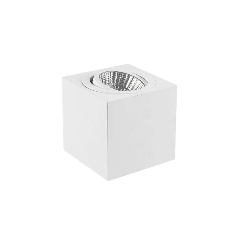 100% aluminum material square surface mounted downlights 7w 9w 80mm diameter with adjustable head