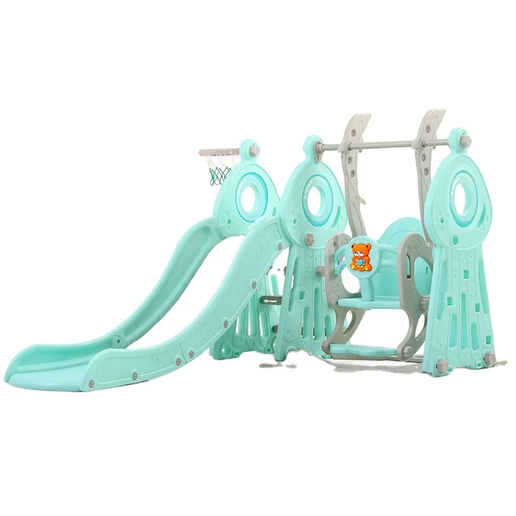 Cheap Children Indoor Multifunctional Combination Toys Plastic Swing And Slide Play Set