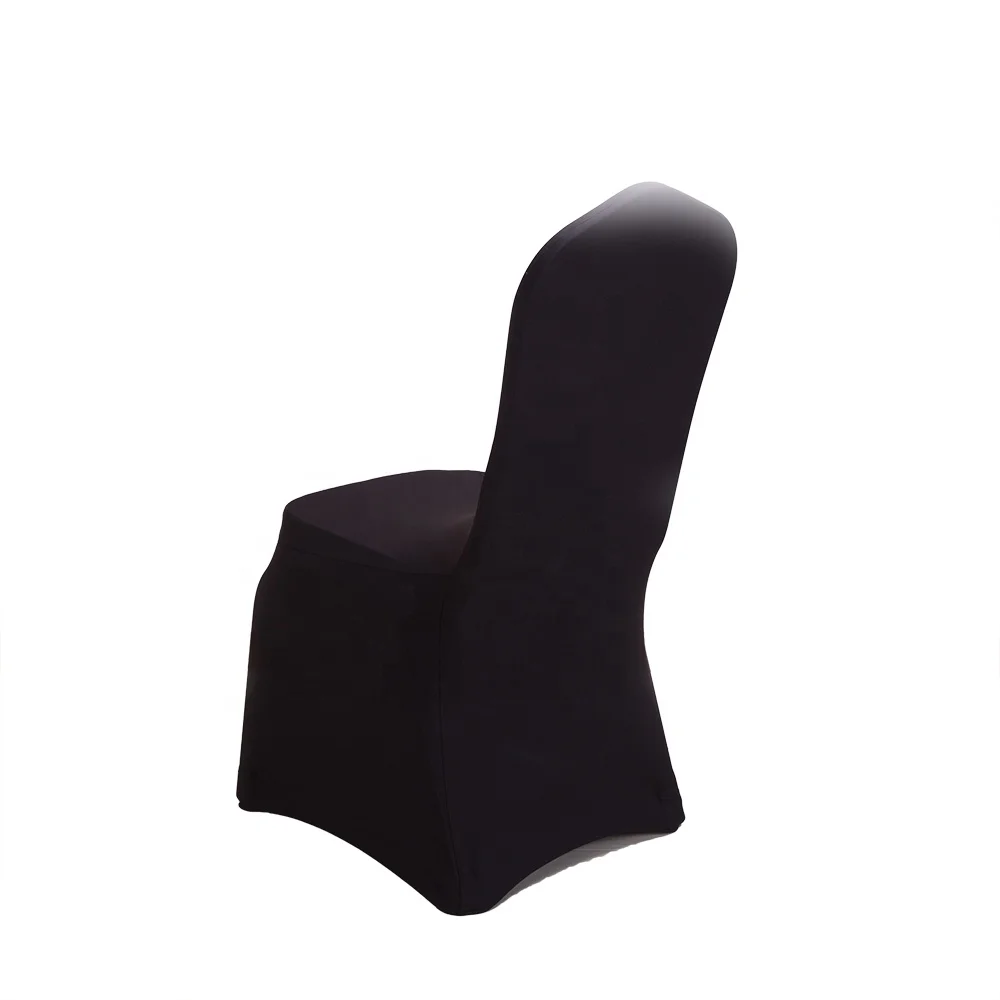 Scuba Elastic Black Chair Covers For Conference