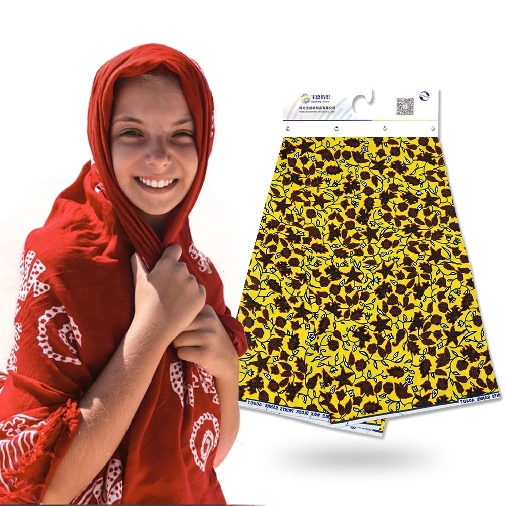 Hotsale OEM or stock 100% cotton high quality African wax fabric