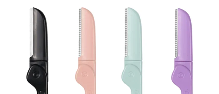 Hot Sell Foldable Women Eyebrow Razor Stainless Steel Blades Facial Eyebrow Hair Trimmer Razor Face Eyebrow Shaver