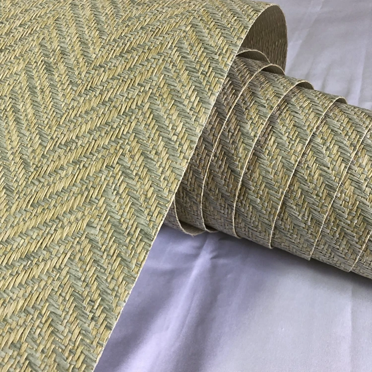 New design durable 3D weave Paper woven wallpaper for home decor