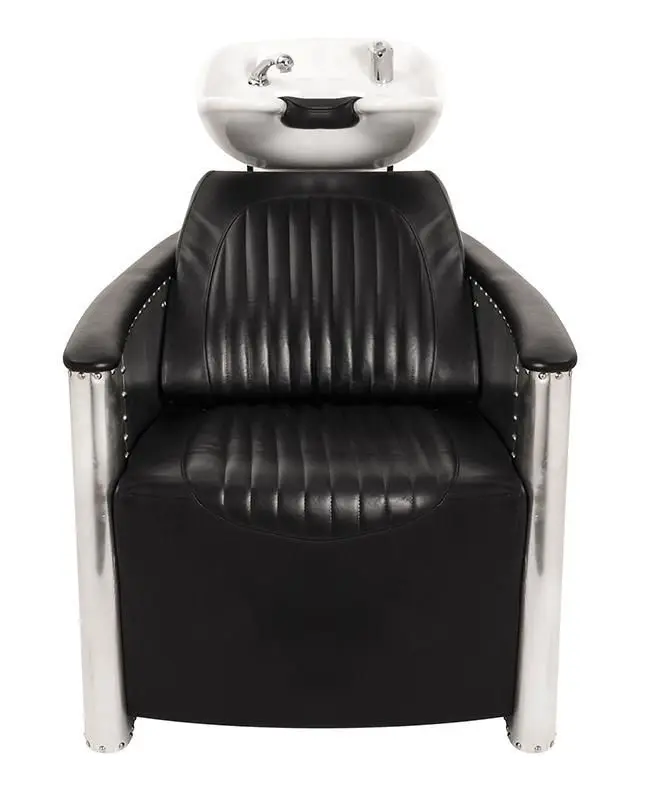 Professional Beauty Head Washing Chair Hair Salon Black Shampoo Backwash Chair