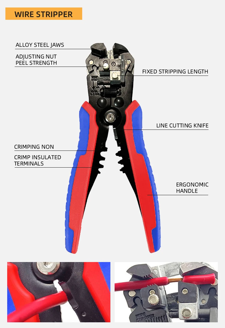Wire stripping and crimping tool Insulated Cord End Bootlace Ferrule Terminals Kit Wire Crimping Tool Pliers Set