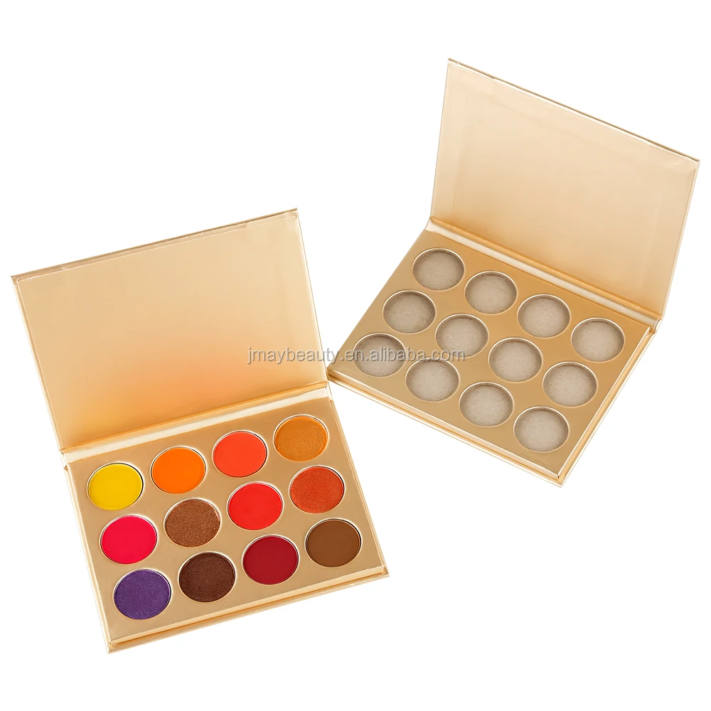Private Label Makeup Cosmetics No Brand Wholesale Makeup Pressed Glitter Carton Eyeshadow Empty Eyeshadow Palette Eye Shadow Dry