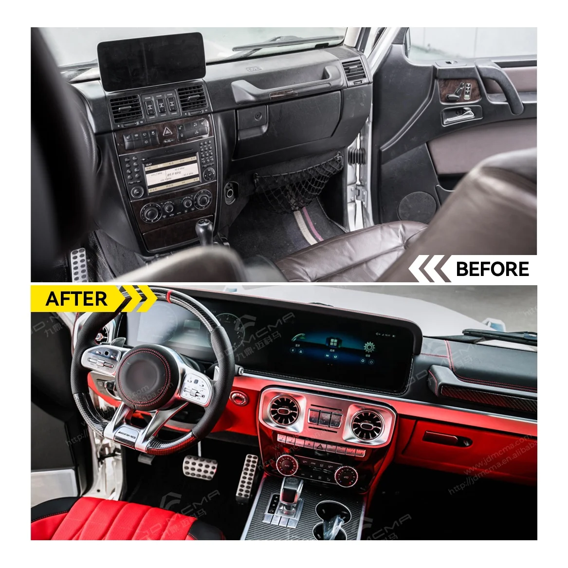 New product g class modification kit for G300 G350 G500 G550 G63 w463 to w464 interior upgrading