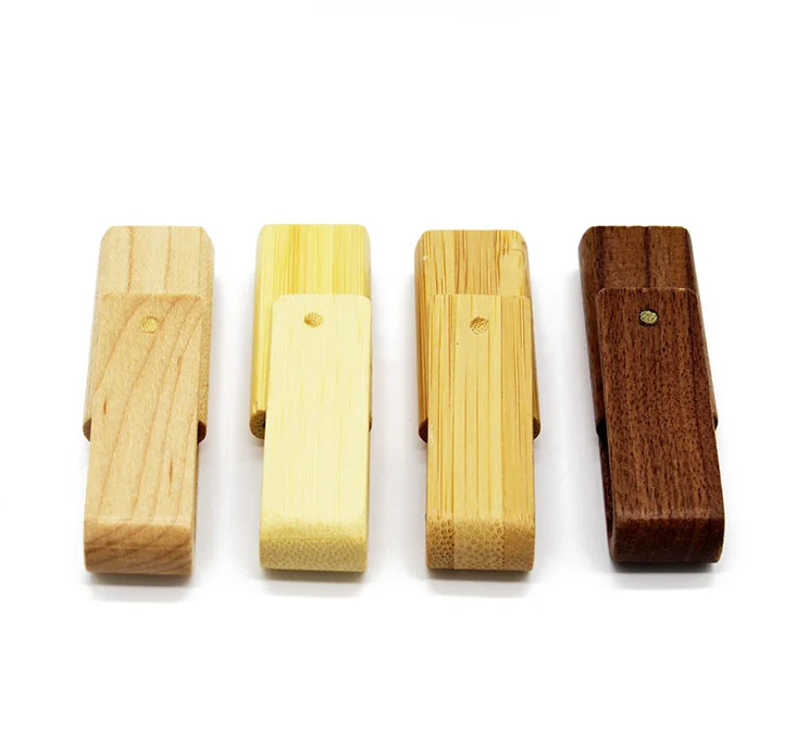 Manufacturer Laptops Usb Telefono Cle 32Gb 64Gb 128Gb 256Gb 64Mb 128Mb 3.0 With Logo Wood Swivel Usb Flash Memory Drive