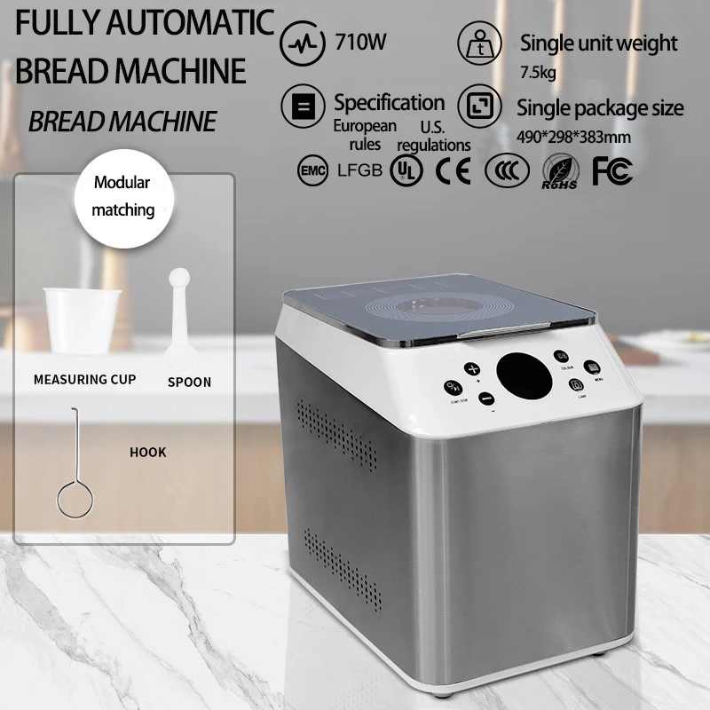 Fully Automatic Baking 710W Intelligent Timing, Durable and Reliable, Suitable for Home Smart Bread Maker