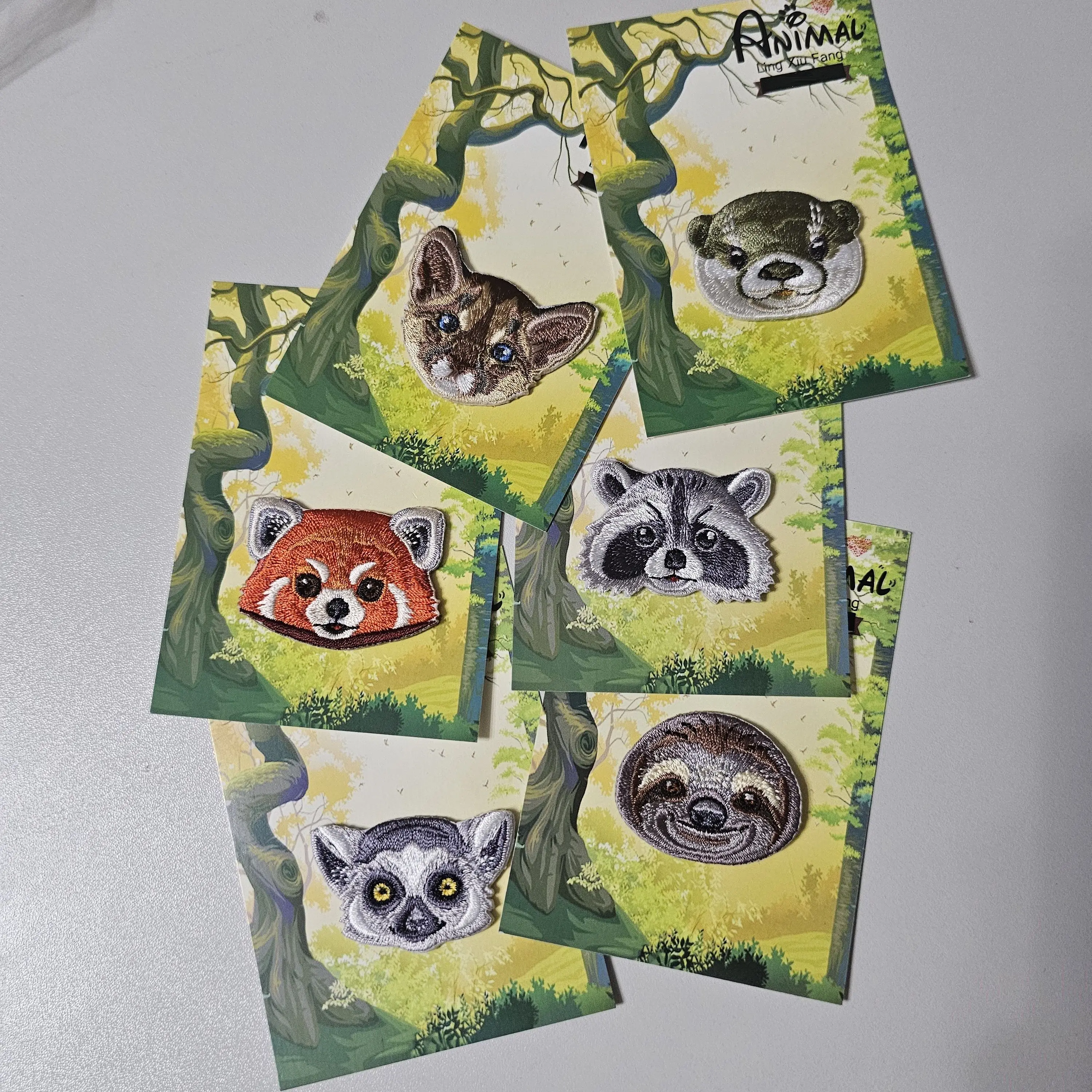 Custom Embroidered Cartoon Tinplate Badge Cloth Badge Self Adhesive Back Adhesive Pin Embroidery Label Embroidered Badge