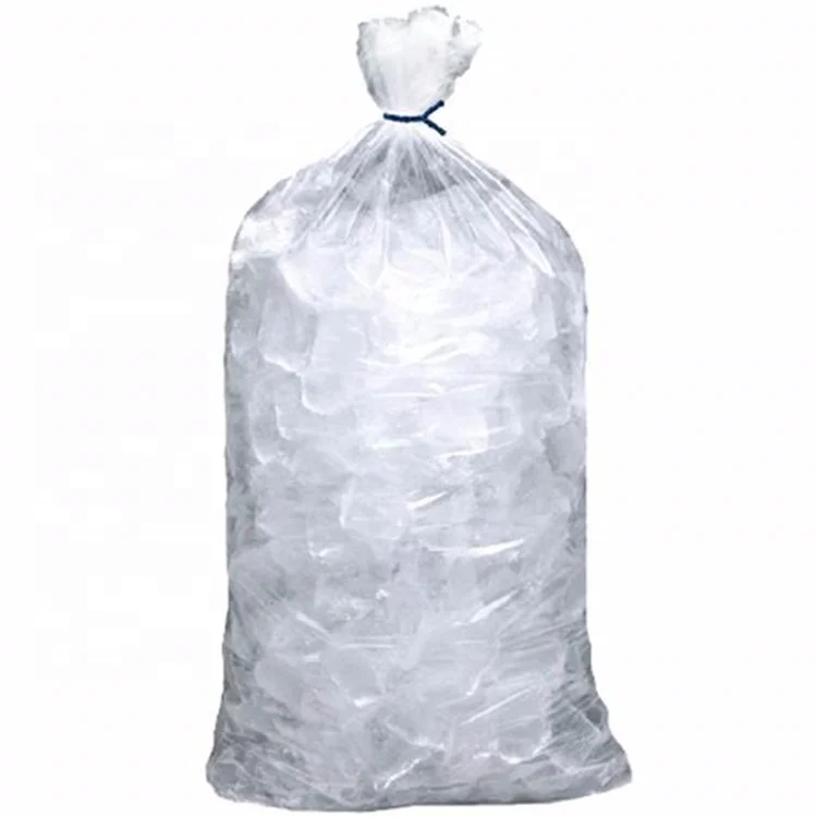 10 lb  8lb transparent food grade LDPE  Plastic customization  logo printing freezer bags Ice bags with  twist Ties