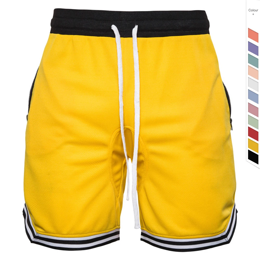 Mens Contrast trim wholesale blank board basketball shorts