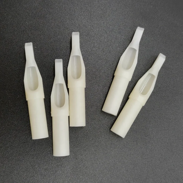 
Hurricane White Plastic tattoo needle Tip With Grip Stop 50MM Sterilized Disposable Tattoo Tips 