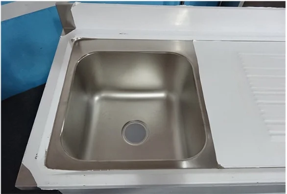 Heavybao Commercial Used Stainless Steel Kitchen Sinks Bench Worktable Stainless Steel Double Bowl Sink Bench for Sale