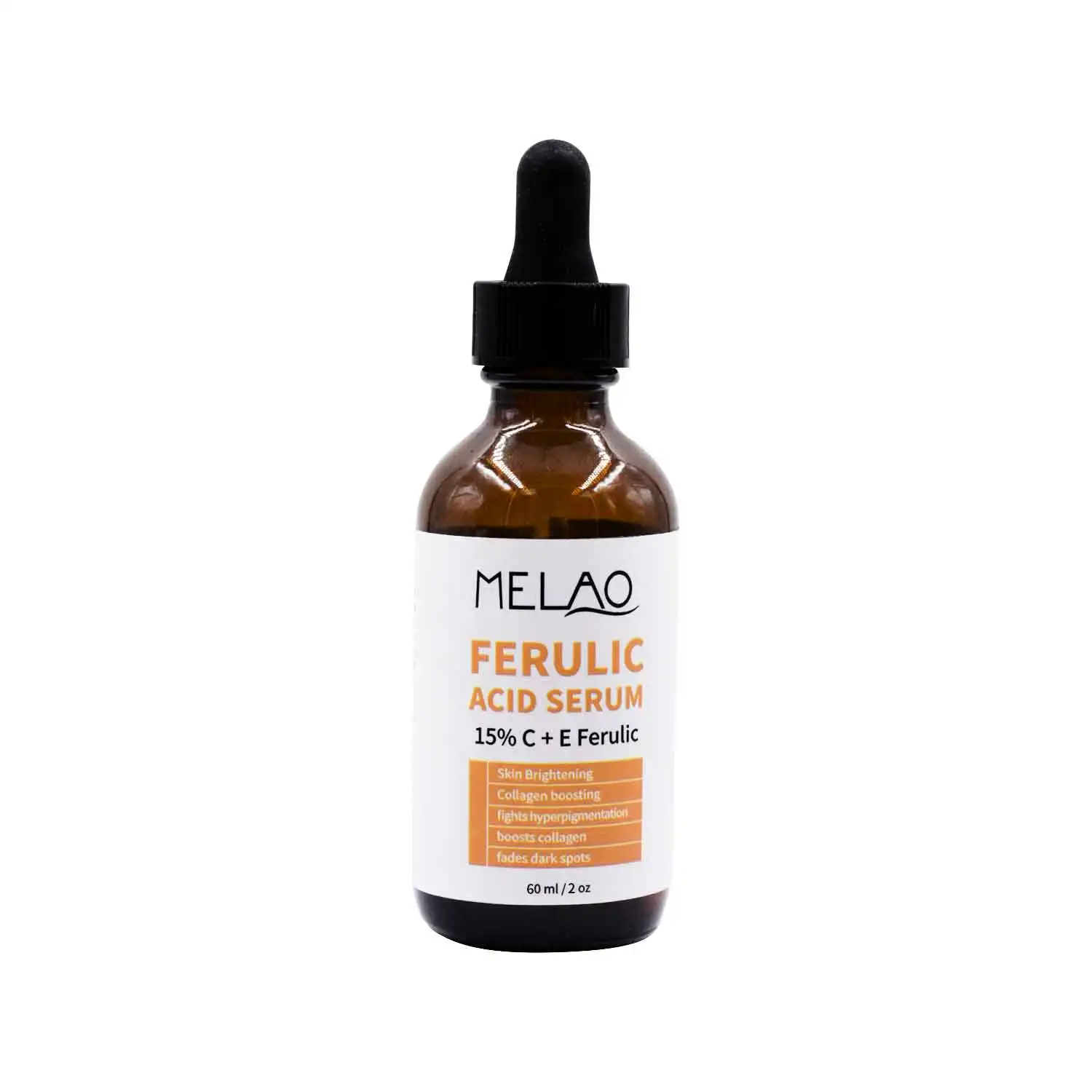 Private label 60ml ferulic acid cruelty free pearls goat milk all natural face whitening serum organic for men and women