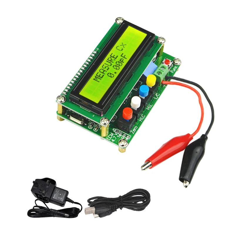 
JUNCTEK factory price LC-100A LCD LC meter capacitance inductance meter LC Digital bridge with UK power adapter 