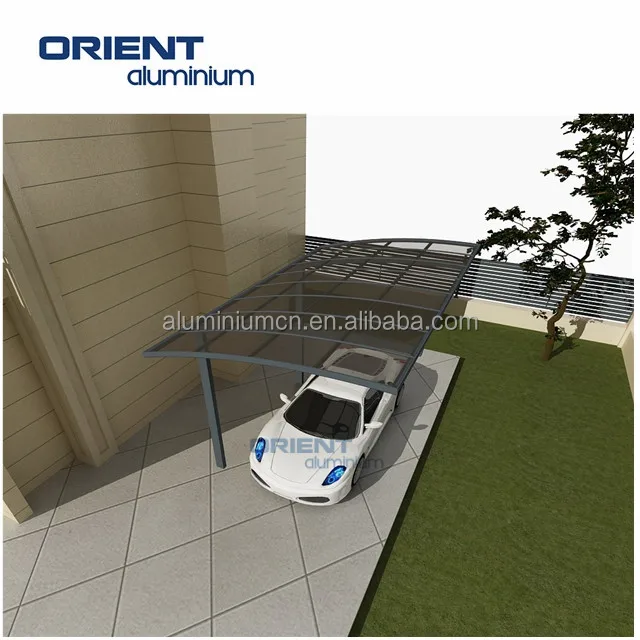 strong aluminum structure carport free standing poly carbonate roofing car parking tent metal frame canopy