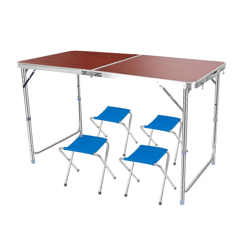 CHA-020 Aluminium portable desk folding picnic table height adjustable lightweight camping table and chairs set