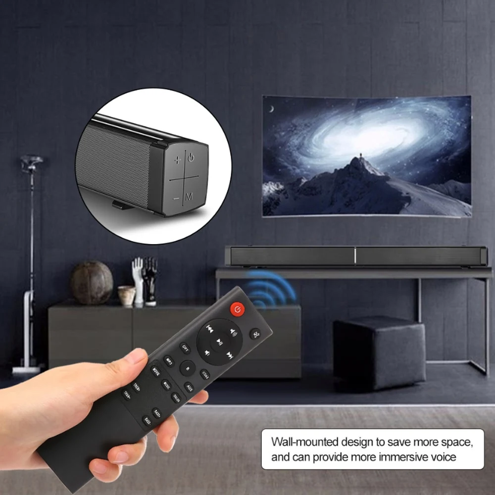 High Quality 2.0 Blue tooth Sound bar Surround Speaker For TV  Aux in Line in USB Optical coax For Home Theatre System