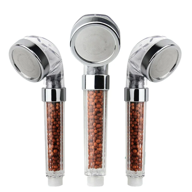 Water Saving High Pressure Tomalin Germanium Mineral Negative Ion Filter Stone Shower Head
