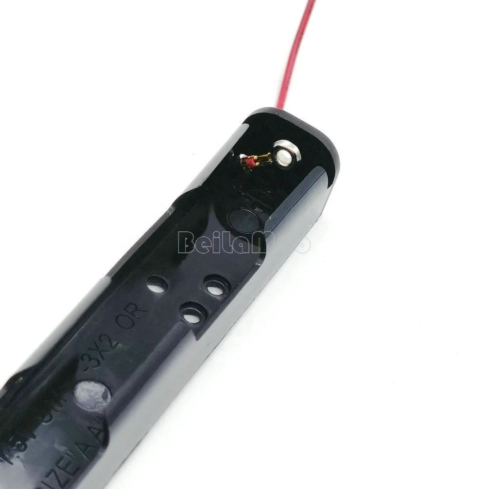 BeiLaMoo Two 2AA cell box with wire leads 150mm UM3*2 batt holder 14500 battery case