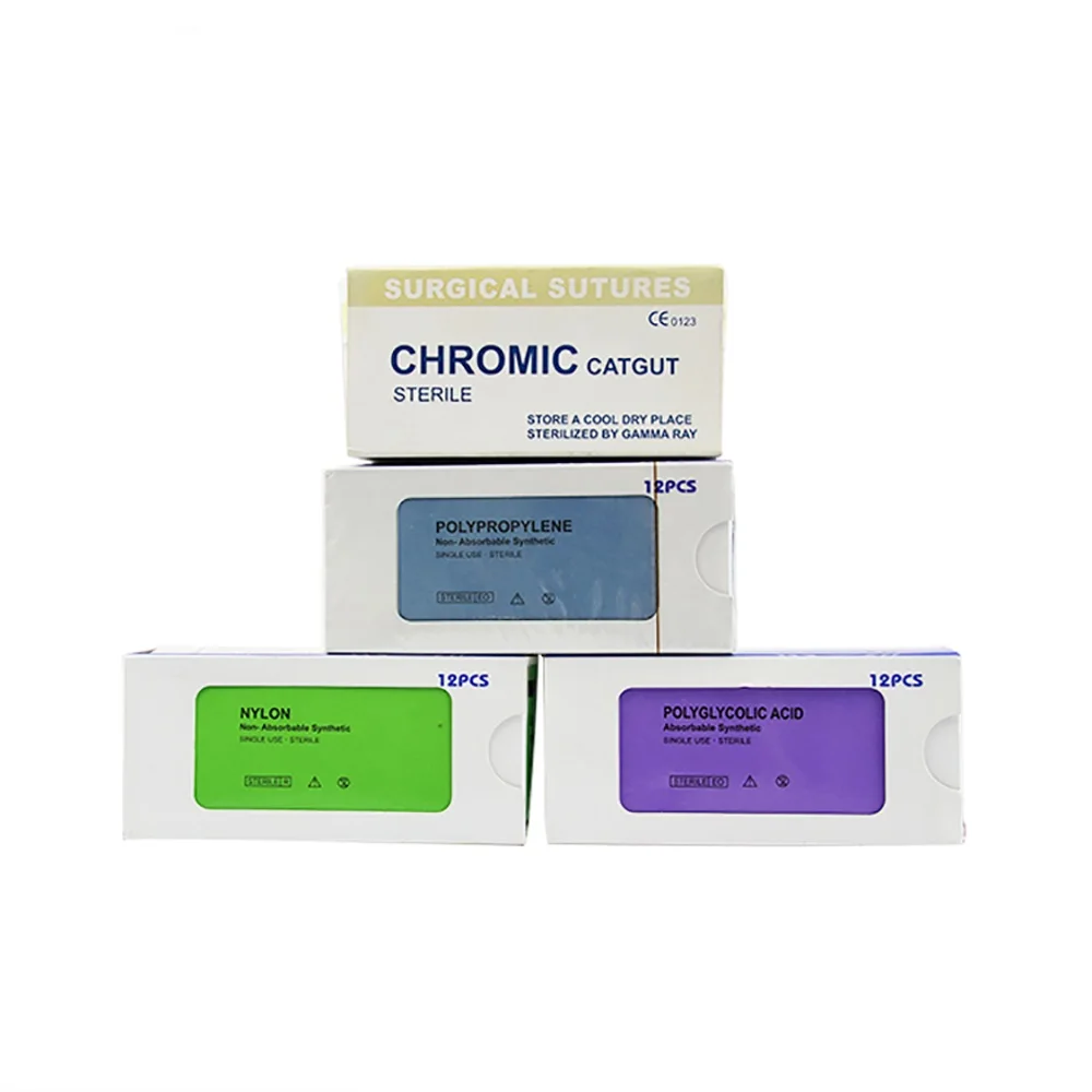Manufacturers Surgical Sutures Disposable Medical With Stainless Steel Needle With CE ISO Approved OEM