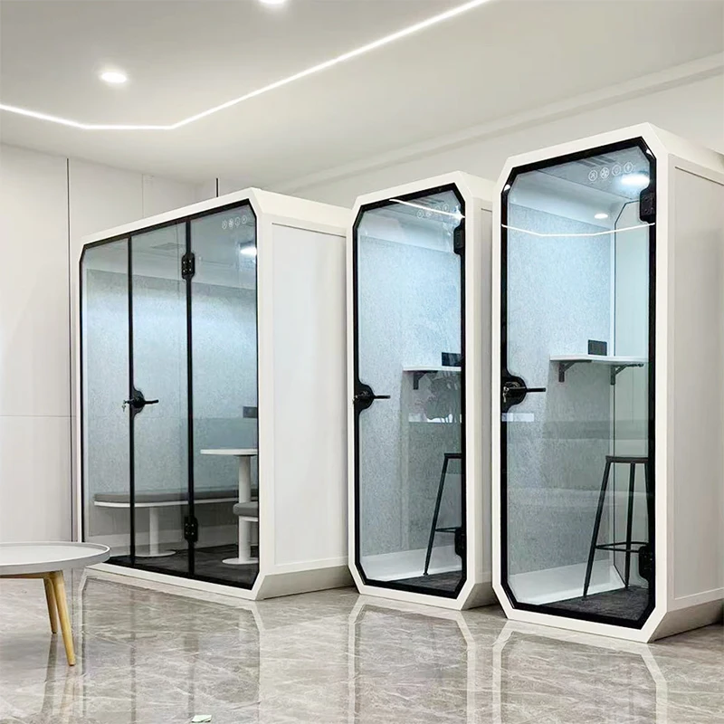 2024 New Design Private Silent Space Meeting Phone Pod Sound Proof Phone Booth