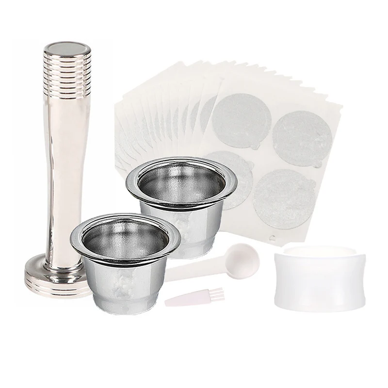 portable stainless steel coffee capsule aluminum foil reusable capsules for coffee