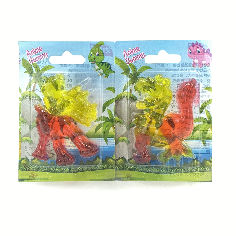 halal gummy candy sweets 5D dinosaur animal shape fruit jelly soft candy for Kids